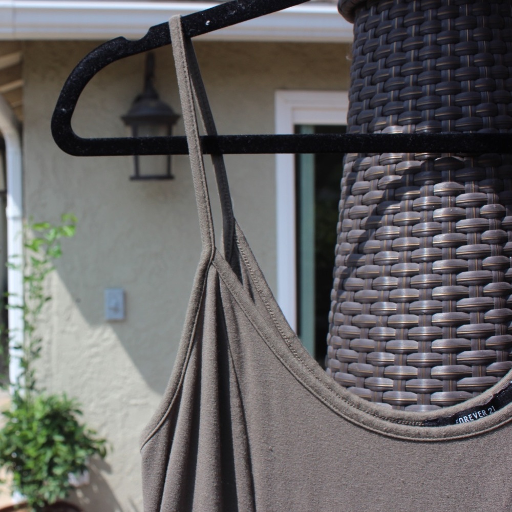 Olive colored rayon dress